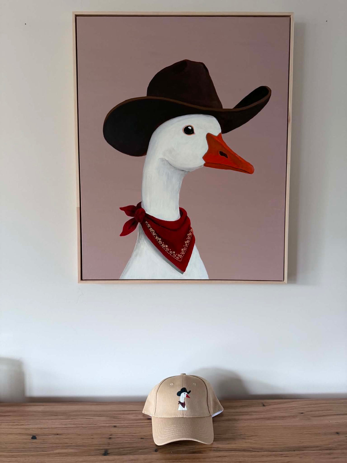 "This Town Ain't Big Enough For Two Geese" Original Canvas Painting