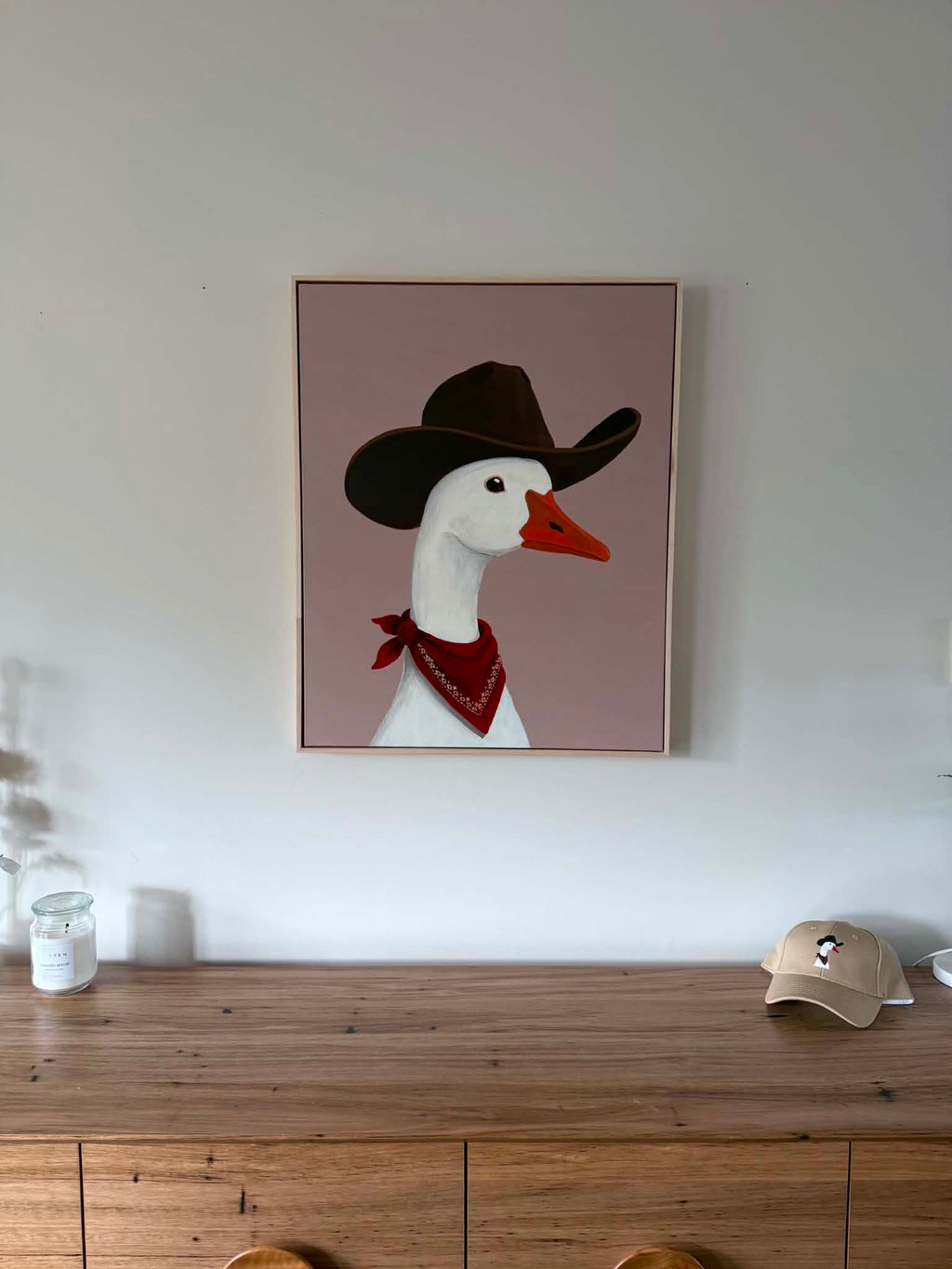 "This Town Ain't Big Enough For Two Geese" Original Canvas Painting