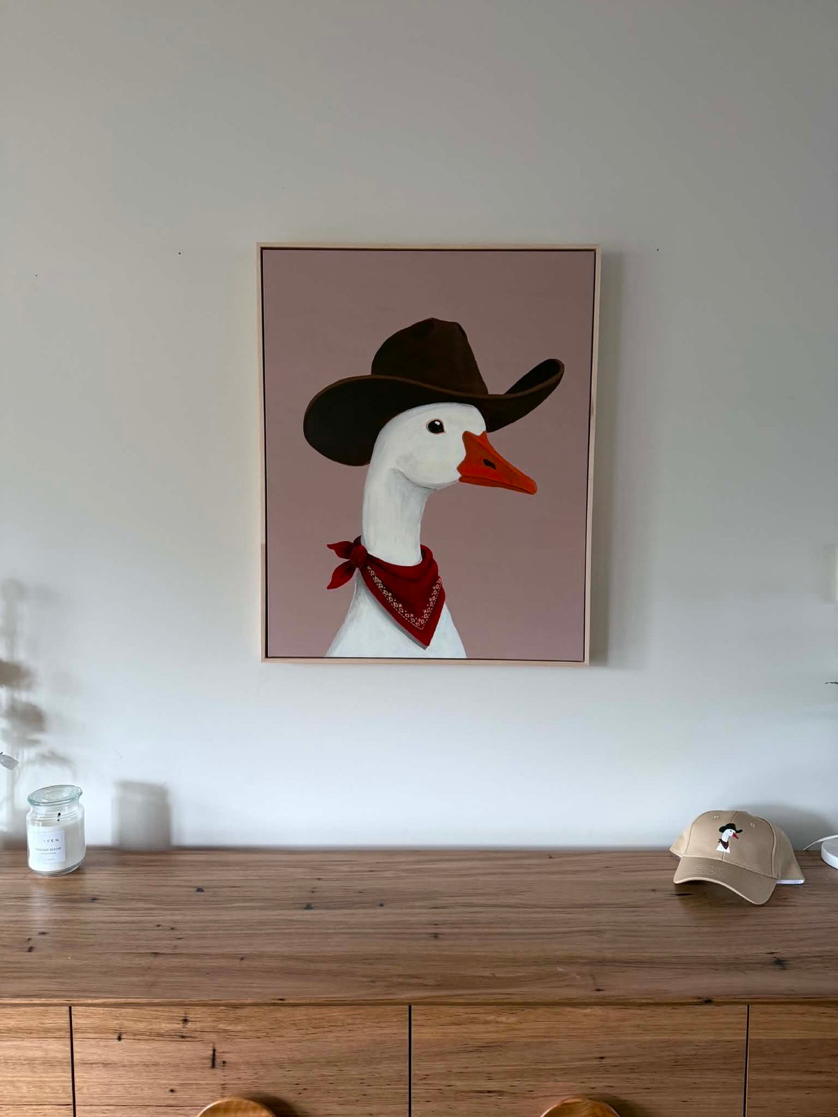 "This Town Ain't Big Enough For Two Geese" Original Canvas Painting